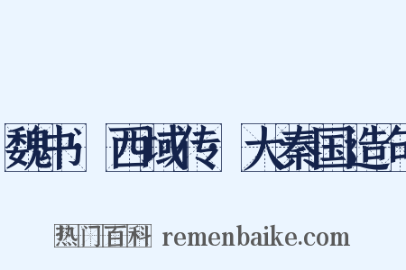 魏书·西域传·大秦国造句是什么意思的图片